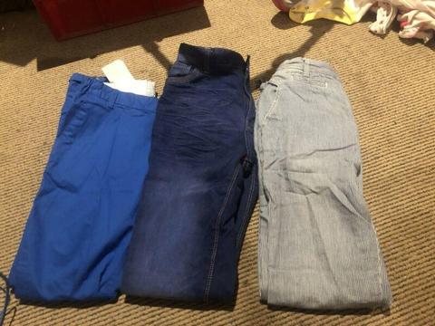Boys pants size 8,9,10 all in as new or new condition