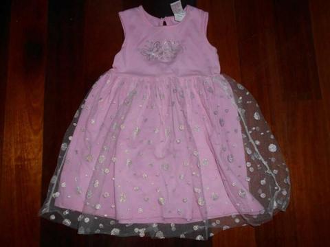 Girls sz 2 pink fairy dress with single light layer of tulle