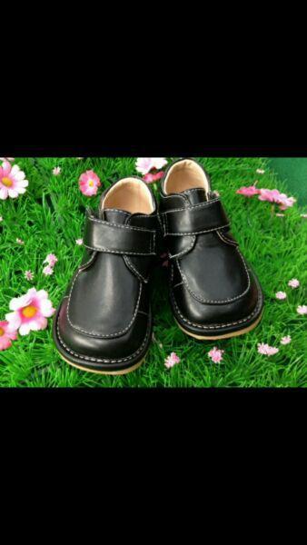 Baby And Toddler Black Smart Dress Shoes (Size 3-10)