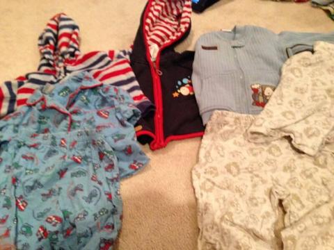 Baby boys clothes size 0 winter bundle including PJs