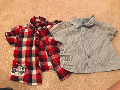 Baby boy size 0 clothes smart button up shirts