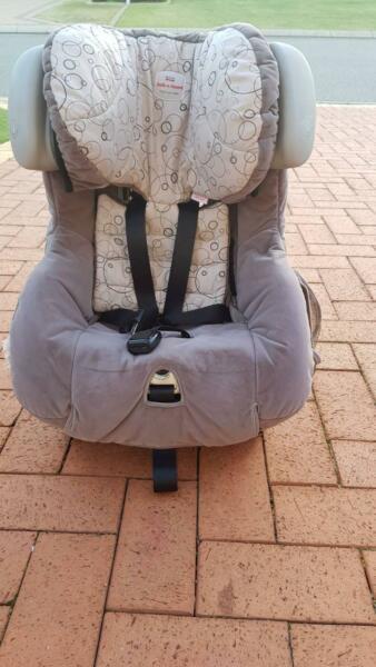 child car seat with audio input and speakers