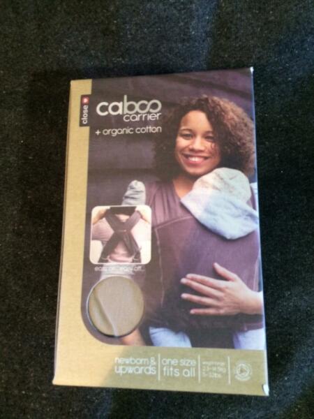 Brand new! Close frost grey Caboo Baby Carrier