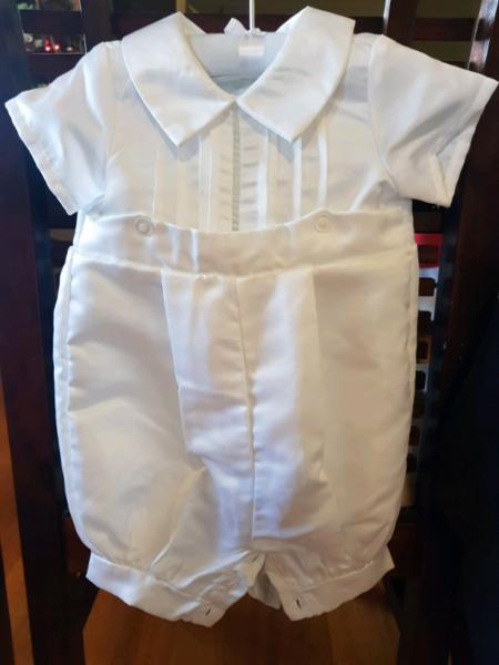 Baby boy christening outfit size 00