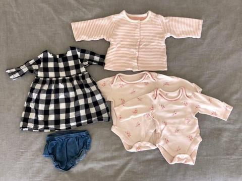 Marks & Spencer Baby Girl Newborn Clothing Bundle 0-3 months