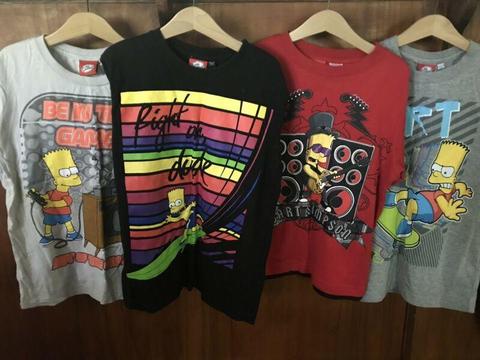 Bart Simpson kids' tshirts bundle - size 8 (& 1 x size 7)