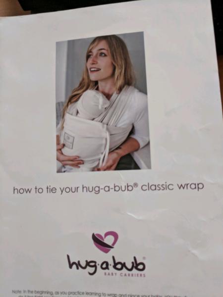 Hug a Bub wrap organic carrier (used, great condition)