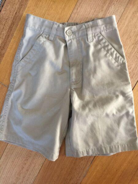 Boys school shorts khaki size 7