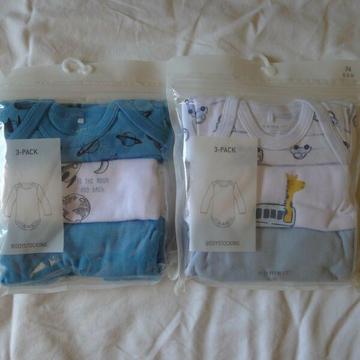 Baby Bodysuits x 6 - Size AUS 0, new in packs
