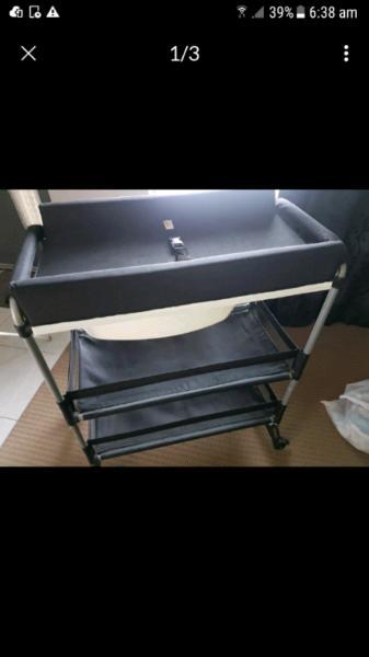 Baby Change Table with Bath (used and in good condition) $60