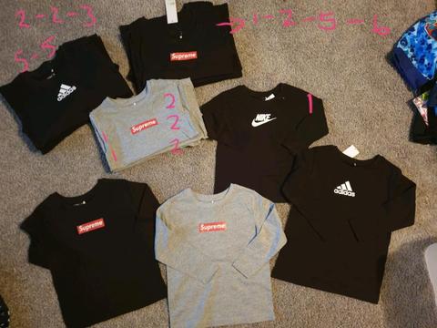 Kids longsleeves NEW SIZE 1-2-3-4-5 and 6
