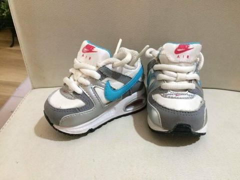 Nike Air Max baby kids sneakers shoes - white silver blue pink