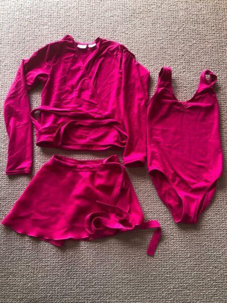 Dance leotard, skirt and top size m suit 7 or 8 year old