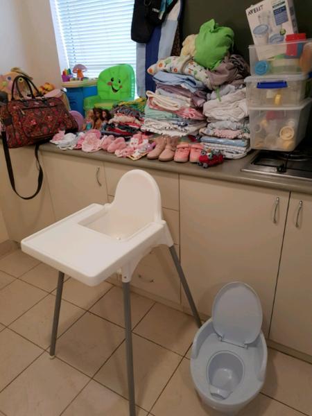 HIGH CHAIR MEDELA GIRLS CLOTHES SHOES BARBIES TOILET BLANKET