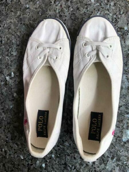 Ralph Lauren Polo Girls Canvas Shoes Size 2