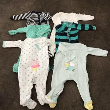 Assorted unisex baby clothes