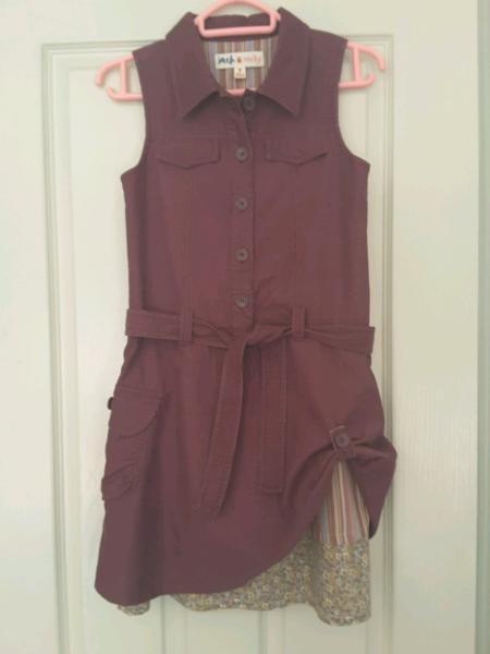 'Jack & Milly' Girl's Purple Cord Sleeveless Dress - Size 7 EUC