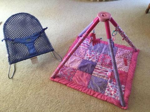 Baby bouncer and play mat