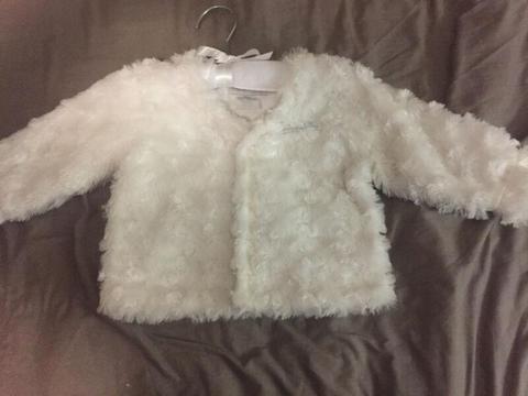 Max & Tilly White lined winter jacket suit 3 months