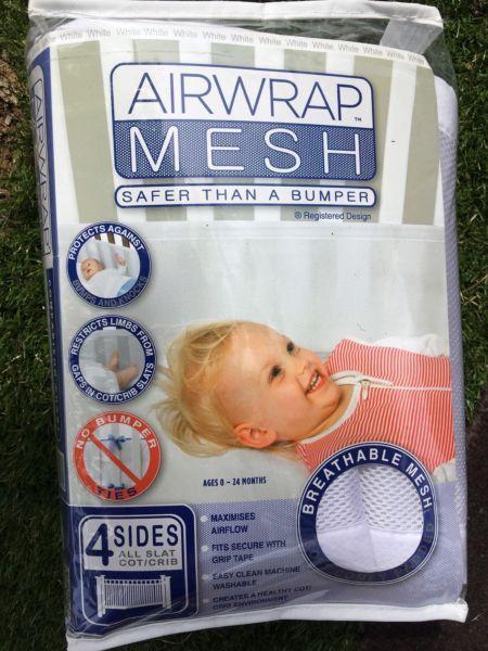 Cot bumper air wrap mesh