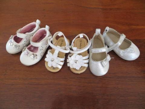 Baby girl's shoe bundle size 4 (12 months). 3 pairs of shoes