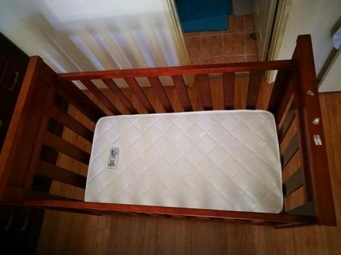 Baby cot, Mattress and Change table