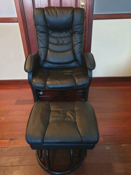 Valco Glider chair with ottoman