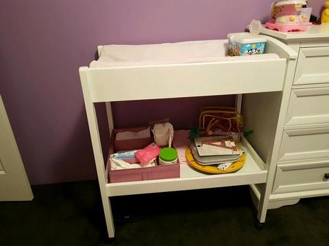 Baby change table, mat and covers