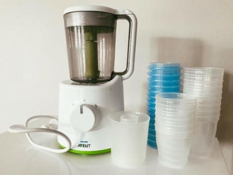 Avent baby food maker and containers