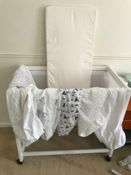 White baby bassinet (from baby bunting)