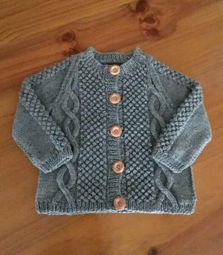 Cabled cardigan, 12-18 months