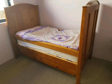 Cot/toddler bed and change table
