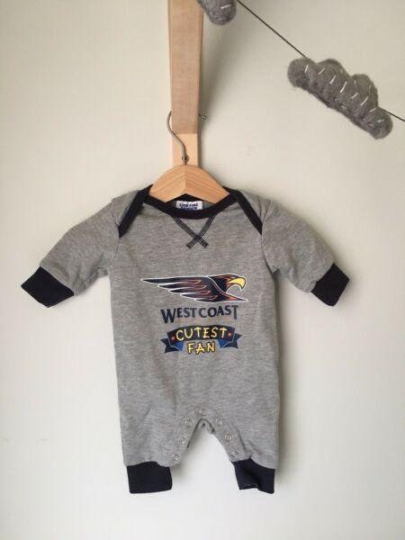 West Coast Eagles Newborn suit