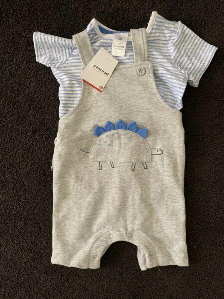 Baby boy overall and t-shirt set. Size 3-6 months. Brand new