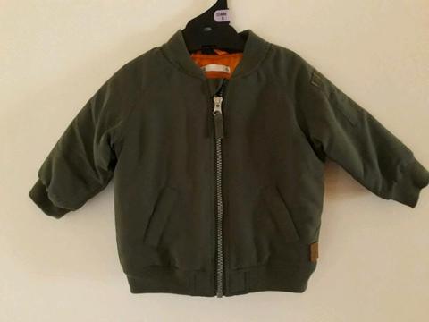 Baby Khaki Bomber Jacket 6-12 Months