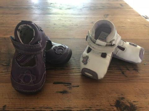 Clark's leather baby shoes