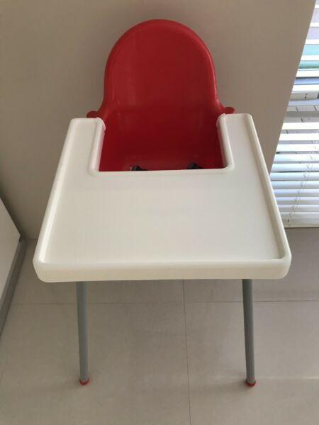Ikea red high chair