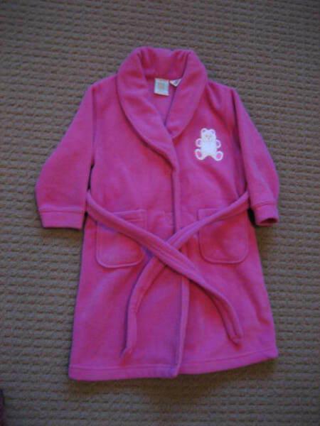 Girls Pink Fleece Dressing Gown Age 2 yrs
