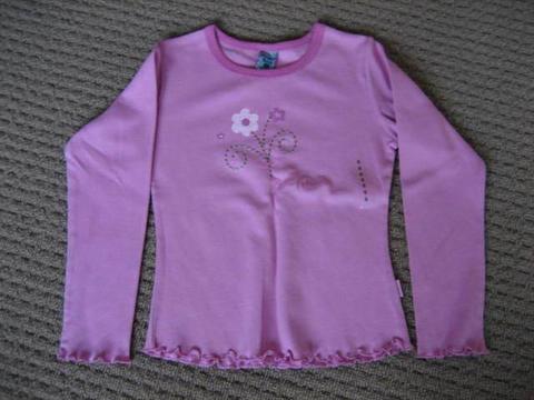 Girls Pumpkin Patch Antique Rose long-sleeved pink top Age 6 yrs