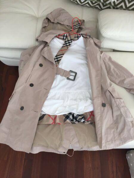Burberry coat and top size 10