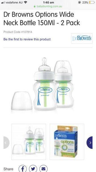 Dr. Browns new born bottles 2pk