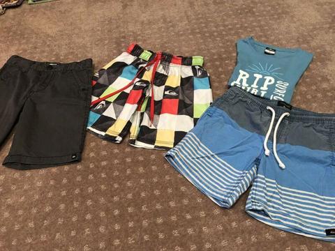Boys quicksilver & rip curl clothing size 6&7