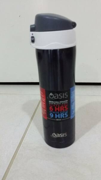 Brand New Oasis Flip-Top Vacuum Flask Black 450ml