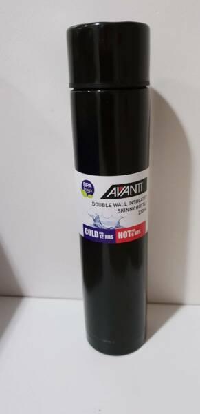 Brand New Avanti Insulated Skinny Bottle 230ml - Black