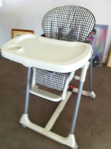 HIGH CHAIR VGC -MADE IN ITALY -CLEAN AND TIDY $35