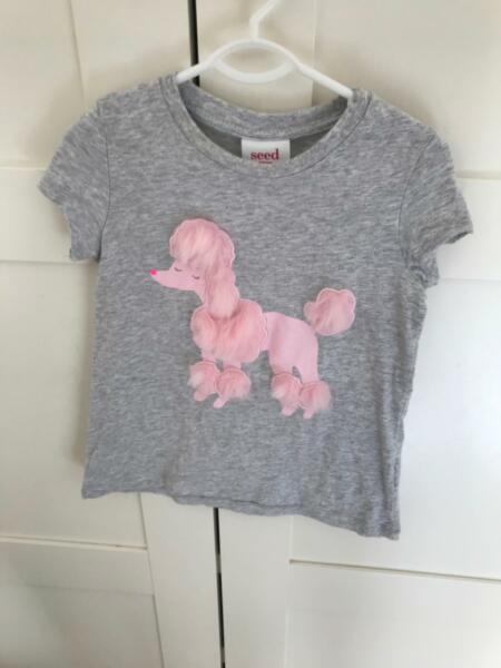 SEED girls poodle dog T-shirt size 3