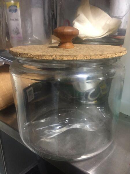 Glass cookie jar for sale