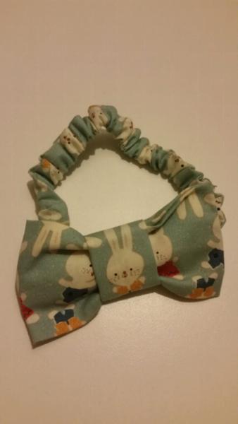 Kids cotton elasticated rabbit bow tie (perfect for Easter!)