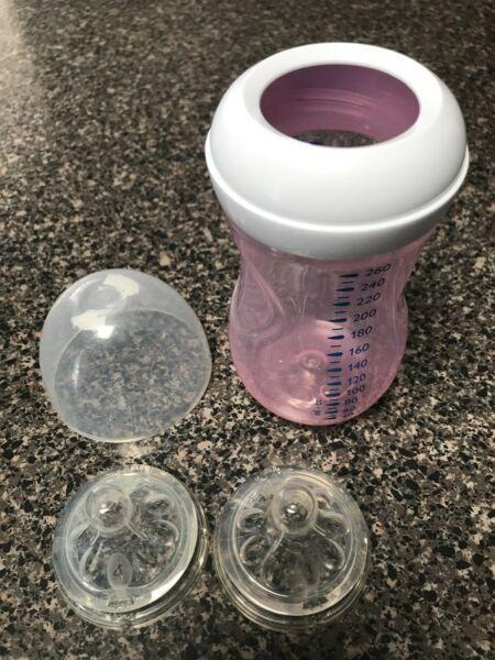 New baby bottles -one Avent and one Dr.Brown's