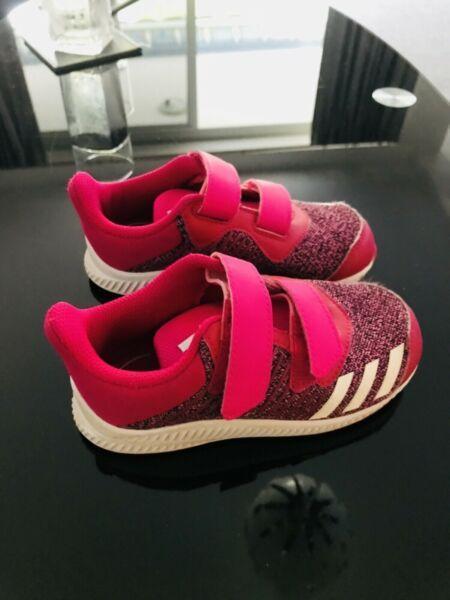 Kids Adidas pink shoes